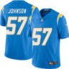 Chargers #57 James Johnson BOLT UP Powder Blue Jersey