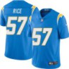 Chargers #57 Floyd Rice BOLT UP Powder Blue Jersey