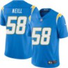 Chargers #58 Ryan Neill BOLT UP Powder Blue Jersey