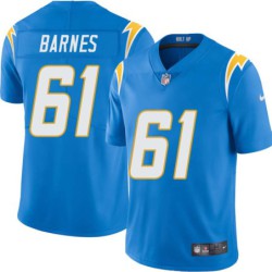 Chargers #61 Ernie Barnes BOLT UP Powder Blue Jersey