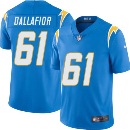 Chargers #61 Ken Dallafior BOLT UP Powder Blue Jersey