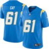 Chargers #61 Blenda Gay BOLT UP Powder Blue Jersey