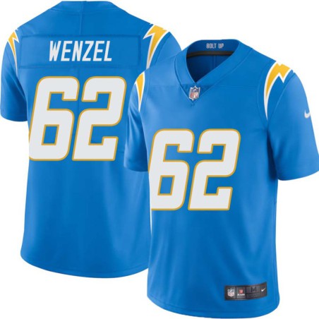 Chargers #62 Ralph Wenzel BOLT UP Powder Blue Jersey