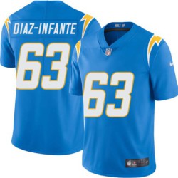 Chargers #63 David Diaz-Infante BOLT UP Powder Blue Jersey