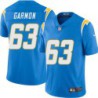 Chargers #63 Kelvin Garmon BOLT UP Powder Blue Jersey