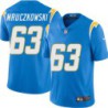 Chargers #63 Scott Mruczkowski BOLT UP Powder Blue Jersey