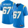 Chargers #67 Bob Mitinger BOLT UP Powder Blue Jersey