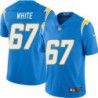 Chargers #67 Ed White BOLT UP Powder Blue Jersey