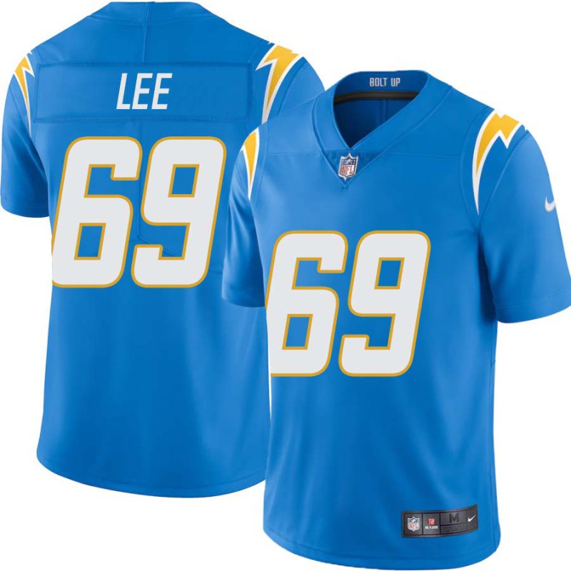 Chargers #69 John Lee BOLT UP Powder Blue Jersey