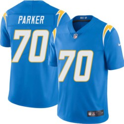 Chargers #70 Vaughn Parker BOLT UP Powder Blue Jersey