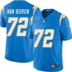 Chargers #72 Courtney Van Buren BOLT UP Powder Blue Jersey