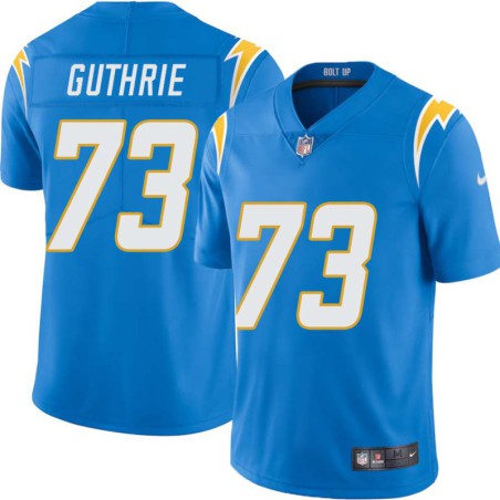 Chargers #73 Keith Guthrie BOLT UP Powder Blue Jersey