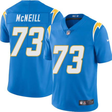 Chargers #73 Marcus McNeill BOLT UP Powder Blue Jersey