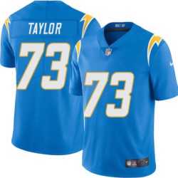 Chargers #73 Aaron Taylor BOLT UP Powder Blue Jersey