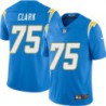 Chargers #75 Corey Clark BOLT UP Powder Blue Jersey