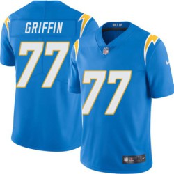 Chargers #77 Jim Griffin BOLT UP Powder Blue Jersey