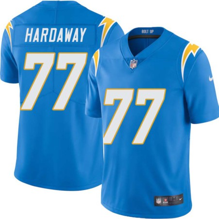 Chargers #77 Buddy Hardaway BOLT UP Powder Blue Jersey