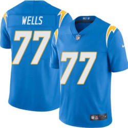 Chargers #77 Bob Wells BOLT UP Powder Blue Jersey