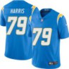 Chargers #79 Mike Harris BOLT UP Powder Blue Jersey