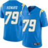 Chargers #79 Joey Howard BOLT UP Powder Blue Jersey