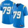 Chargers #79 Trey Pipkins BOLT UP Powder Blue Jersey