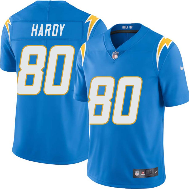 Chargers #80 Kevin Hardy BOLT UP Powder Blue Jersey