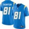 Chargers #81 Aundra Thompson BOLT UP Powder Blue Jersey