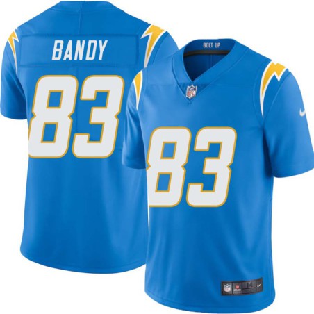 Chargers #83 Michael Bandy BOLT UP Powder Blue Jersey