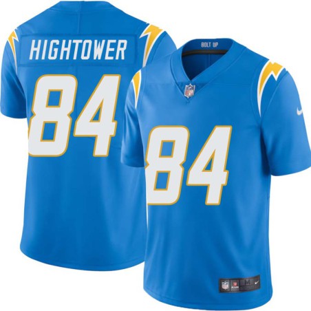 Chargers #84 John Hightower BOLT UP Powder Blue Jersey