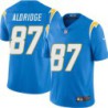 Chargers #87 Lionel Aldridge BOLT UP Powder Blue Jersey