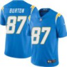 Chargers #87 Larry Burton BOLT UP Powder Blue Jersey