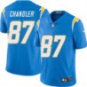 Chargers #87 Scott Chandler BOLT UP Powder Blue Jersey