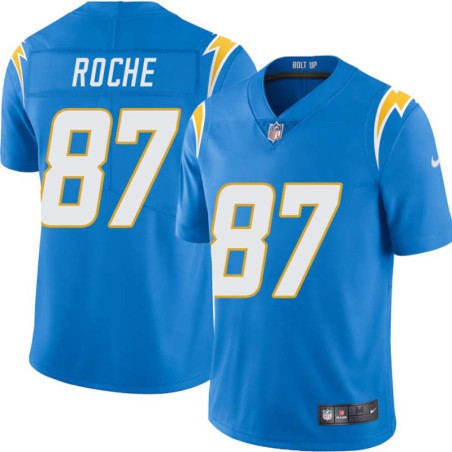 Chargers #87 Brian Roche BOLT UP Powder Blue Jersey