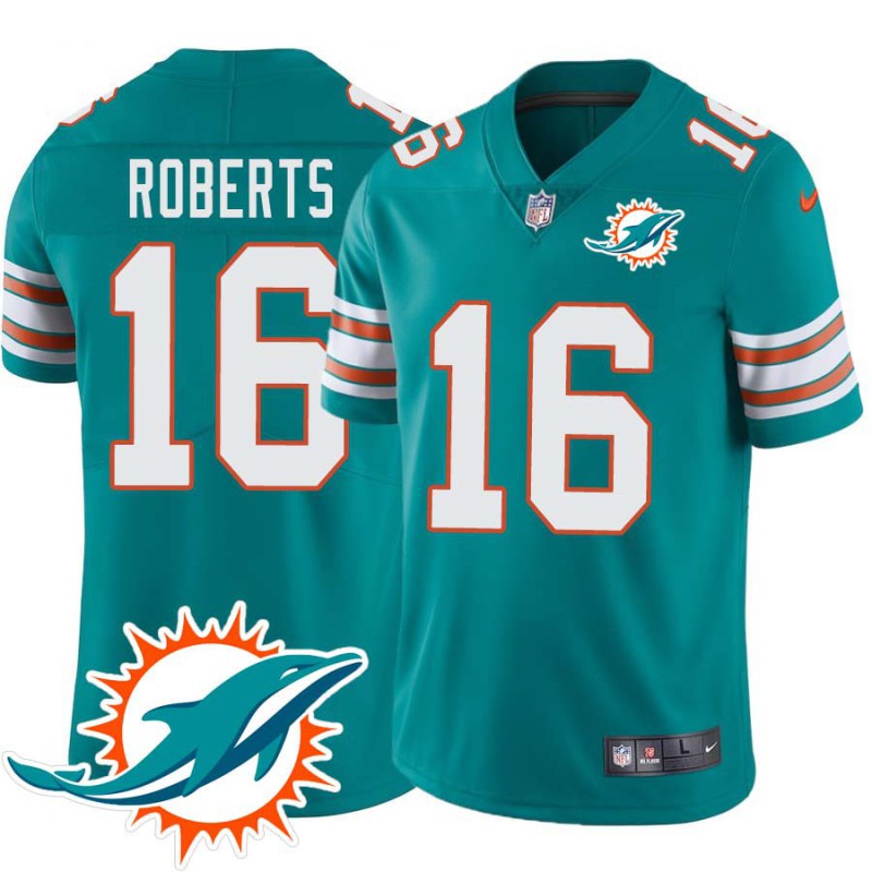 Dolphins #16 Archie Roberts Additional Chest Dolphin Patch Aqua Jersey