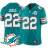 Dolphins #22 Kerry Goode Additional Chest Dolphin Patch Aqua Jersey