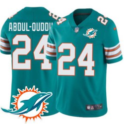 Dolphins #24 Isa Abdul-Quddus Additional Chest Dolphin Patch Aqua Jersey