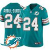 Dolphins #24 Isa Abdul-Quddus Additional Chest Dolphin Patch Aqua Jersey