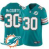 Dolphins #30 Jason McCourty Additional Chest Dolphin Patch Aqua Jersey