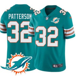 Dolphins #32 Dimitri Patterson Additional Chest Dolphin Patch Aqua Jersey