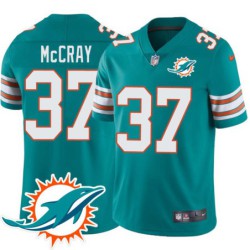 Dolphins #37 Kelcie McCray Additional Chest Dolphin Patch Aqua Jersey