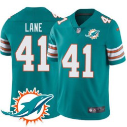 Dolphins #41 Jorvorskie Lane Additional Chest Dolphin Patch Aqua Jersey