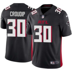 Falcons #30 David Croudip Football Jersey -Black