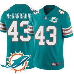 Dolphins #43 Scott McGarrahan Additional Chest Dolphin Patch Aqua Jersey