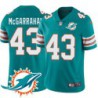 Dolphins #43 Scott McGarrahan Additional Chest Dolphin Patch Aqua Jersey