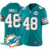 Dolphins #48 Gerald Small Additional Chest Dolphin Patch Aqua Jersey