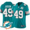 Dolphins #49 William Judson Additional Chest Dolphin Patch Aqua Jersey