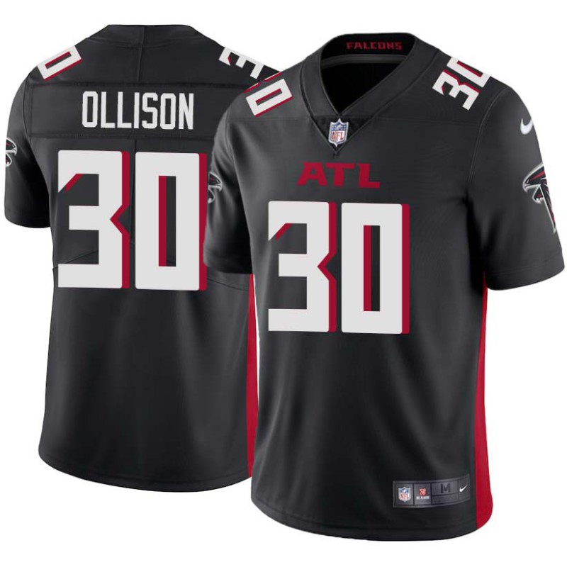 Falcons #30 Qadree Ollison Football Jersey -Black