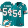 Dolphins #54 Wahoo McDaniel Additional Chest Dolphin Patch Aqua Jersey