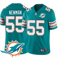 Dolphins #55 Keith Newman Additional Chest Dolphin Patch Aqua Jersey