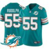 Dolphins #55 Jack Rudolph Additional Chest Dolphin Patch Aqua Jersey